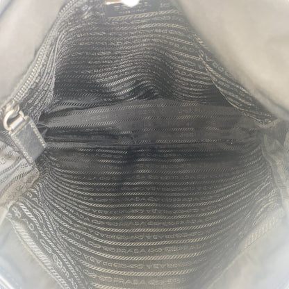 Prada Shoulder Bag Nylon Black Silvermetal Crossbody Shoulder Bag Messenger Bag Unisex Test