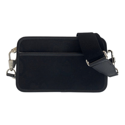 Gucci Shoulder Bag 696075 Canvas, Leather Black Silvermetal Shoulder Bag Pochette Unisex Jumbo Gg