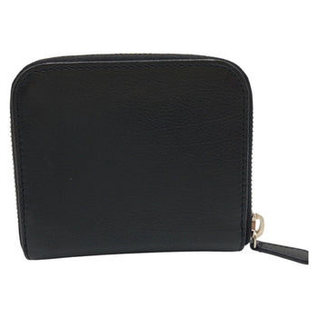 Miu Miu Bifold Wallet Leather Black Silvermetal Bifold Wallet Compact Wallet Women