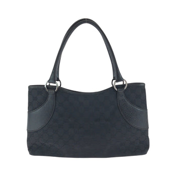 Gucci Tote Bag 113015 Gg Canvas Black Silvermetal Tote Bag Handbag Women