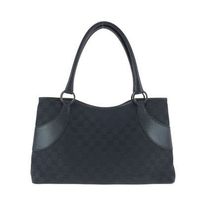 Gucci Tote Bag 113015 Gg Canvas Black Silvermetal Tote Bag Handbag Women
