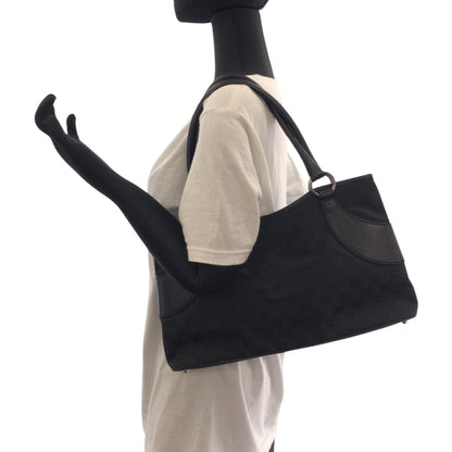 Gucci Tote Bag 113015 Gg Canvas Black Silvermetal Tote Bag Handbag Women