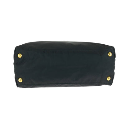 Prada Tote Bag Br3854 Nylon Black Goldmetal Tote Bag Shoulder Bag Test Triangle With Logo Women