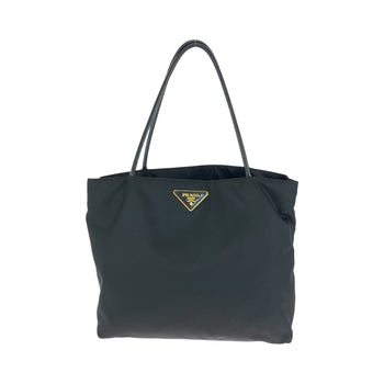 Prada Tote Bag Br3854 Nylon Black Goldmetal Tote Bag Shoulder Bag Test Triangle With Logo Women