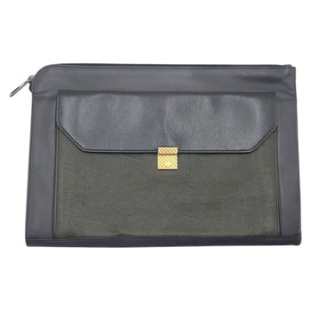 Bottegaveneta Clutch Bag Leather Navy Type Black Type Khaki Clutch Bag Business Bag Mens