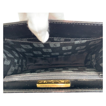 Yves Saint Laurent Handbag Leather Black Goldmetal Ysl Women