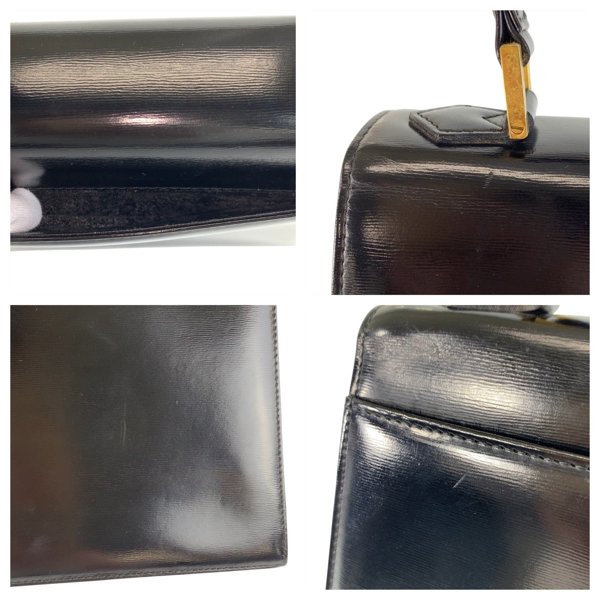 Yves Saint Laurent Handbag Leather Black Goldmetal Ysl Women