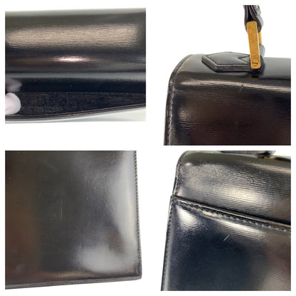 Yves Saint Laurent Handbag Leather Black Goldmetal Ysl Women