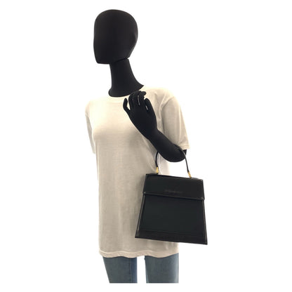 Yves Saint Laurent Handbag Leather Black Goldmetal Ysl Women