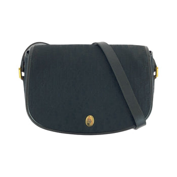 Dior Shoulder Bag Canvas, Leather Black Goldmetal Shoulder Bag Pochette Trotter Women