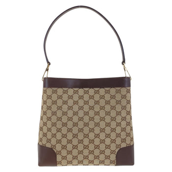 Gucci Shoulder Bag 001 4231 1705 Gg Canvas, Leather Beige Brown Gold Metal Shoulder Bag Handbag