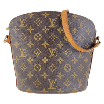 Louis Vuitton Shoulder Bag M51290 Pvc Brown Gold Metal Crossbody Shoulder Bag Monogram Drouot Women