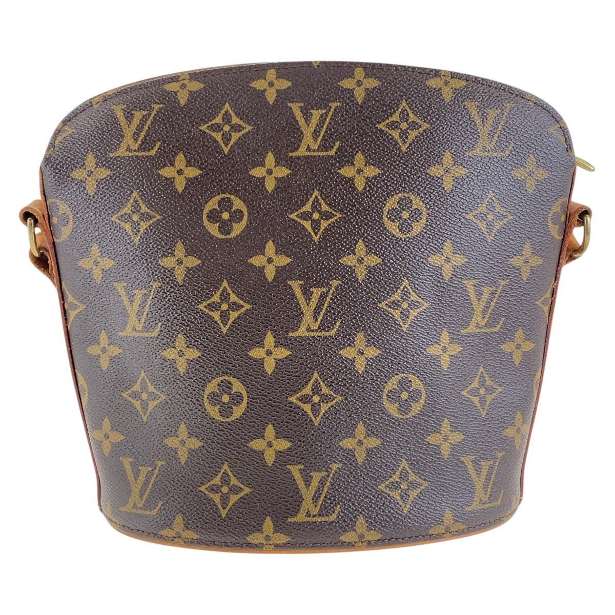 Louis Vuitton Shoulder Bag M51290 Pvc Brown Gold Metal Crossbody Shoulder Bag Monogram Drouot Women