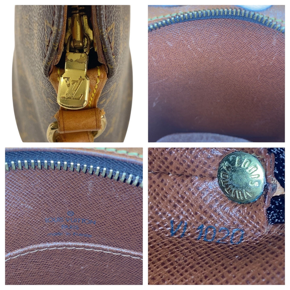Louis Vuitton Shoulder Bag M51290 Pvc Brown Gold Metal Crossbody Shoulder Bag Monogram Drouot Women