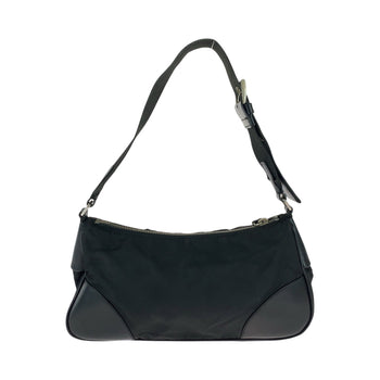 Prada Shoulder Bag Br0449 Nylon Black Silvermetal One Shoulder Bag Handbag Test Triangle With Logo