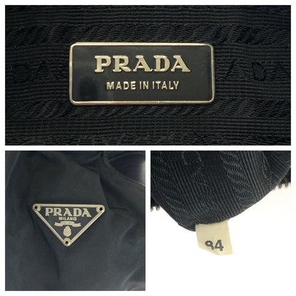 Prada Shoulder Bag Br0449 Nylon Black Silvermetal One Shoulder Bag Handbag Test Triangle With Logo