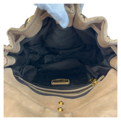 Miu Miu Handbag Leather Brown Gold Metal Handbag Shoulder Bag Materasse Women