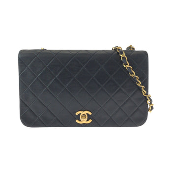 Chanel Shoulder Bag Lambskin Black Goldmetal Chainshoulder Bag Matrasse Full Flap Coco Mark