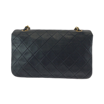 Chanel Shoulder Bag Lambskin Black Goldmetal Chainshoulder Bag Matrasse Full Flap Coco Mark
