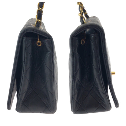 Chanel Shoulder Bag Lambskin Black Goldmetal Chainshoulder Bag Matrasse Full Flap Coco Mark