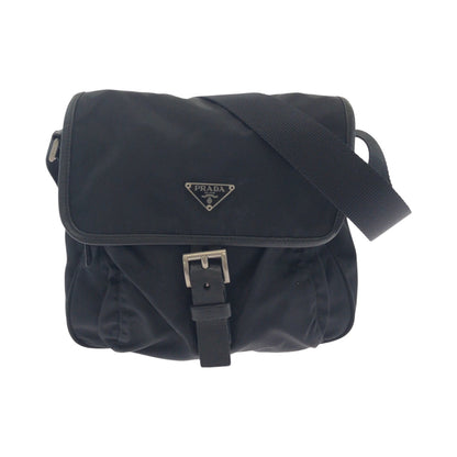 Prada Shoulder Bag Bt0173 Nylon Black Silvermetal Shoulder Bag Messenger Bag Test Triangle With