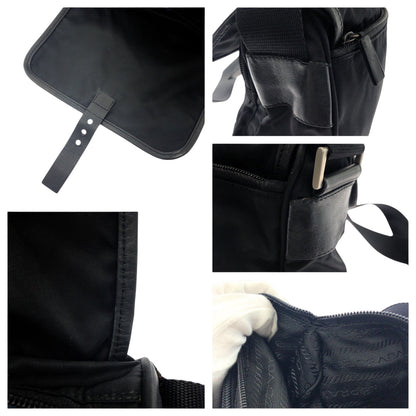 Prada Shoulder Bag Bt0173 Nylon Black Silvermetal Shoulder Bag Messenger Bag Test Triangle With
