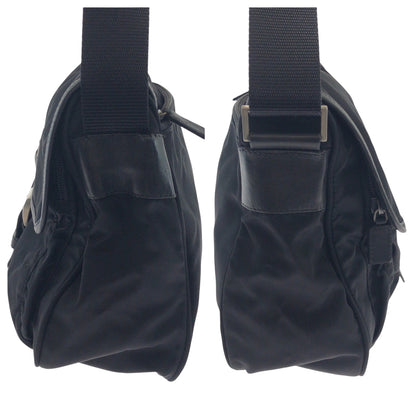 Prada Shoulder Bag Bt0173 Nylon Black Silvermetal Shoulder Bag Messenger Bag Test Triangle With