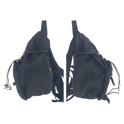 Prada Backpack Nylon Black Silvermetal Backpack Test Triangle With Logo Women