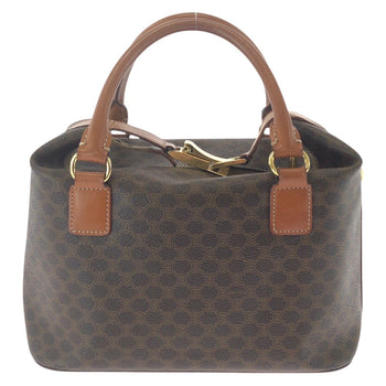 Celine Shoulder Bag Pvc Brown Gold Metal Crossbody Shoulder Bag Handbag 2Way Macadam Women