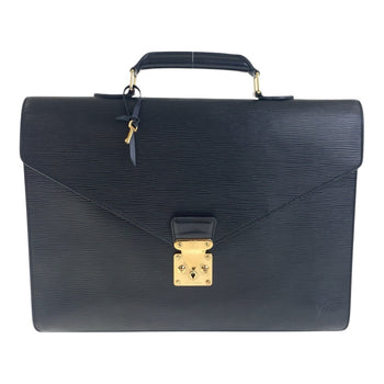 Louis Vuitton Business Bag M54422 Epi Leather Noir Black Gold Metal Business Bag Briefcase Epi