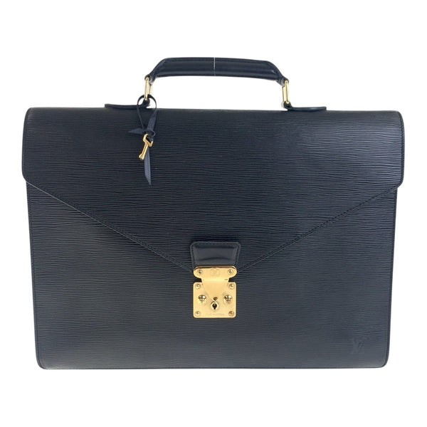 Louis Vuitton Business Bag M54422 Epi Leather Noir Black Gold Metal Business Bag Briefcase Epi