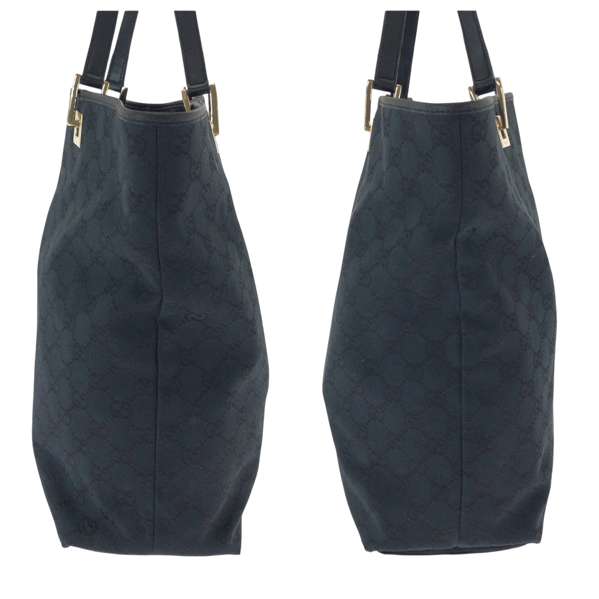 Gucci Tote Bag 002 1098 Gg Canvas Black Silvermetal Tote Bag Shoulder Bag Women