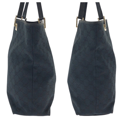 Gucci Tote Bag 002 1098 Gg Canvas Black Silvermetal Tote Bag Shoulder Bag Women