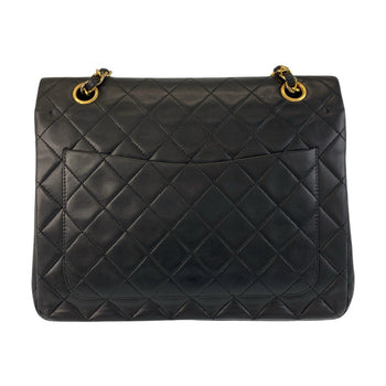 Chanel Shoulder Bag Lambskin Black Goldmetal Chainshoulder Bag Matrasse Turnlock Coco Mark Double