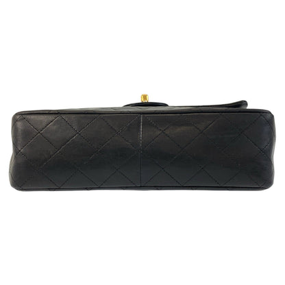 Chanel Shoulder Bag Lambskin Black Goldmetal Chainshoulder Bag Matrasse Turnlock Coco Mark Double