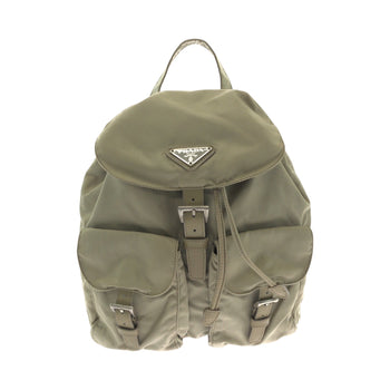 Prada Backpack Nylon Greige Silvermetal Backpack Backpack Test Triangle With Logo Women