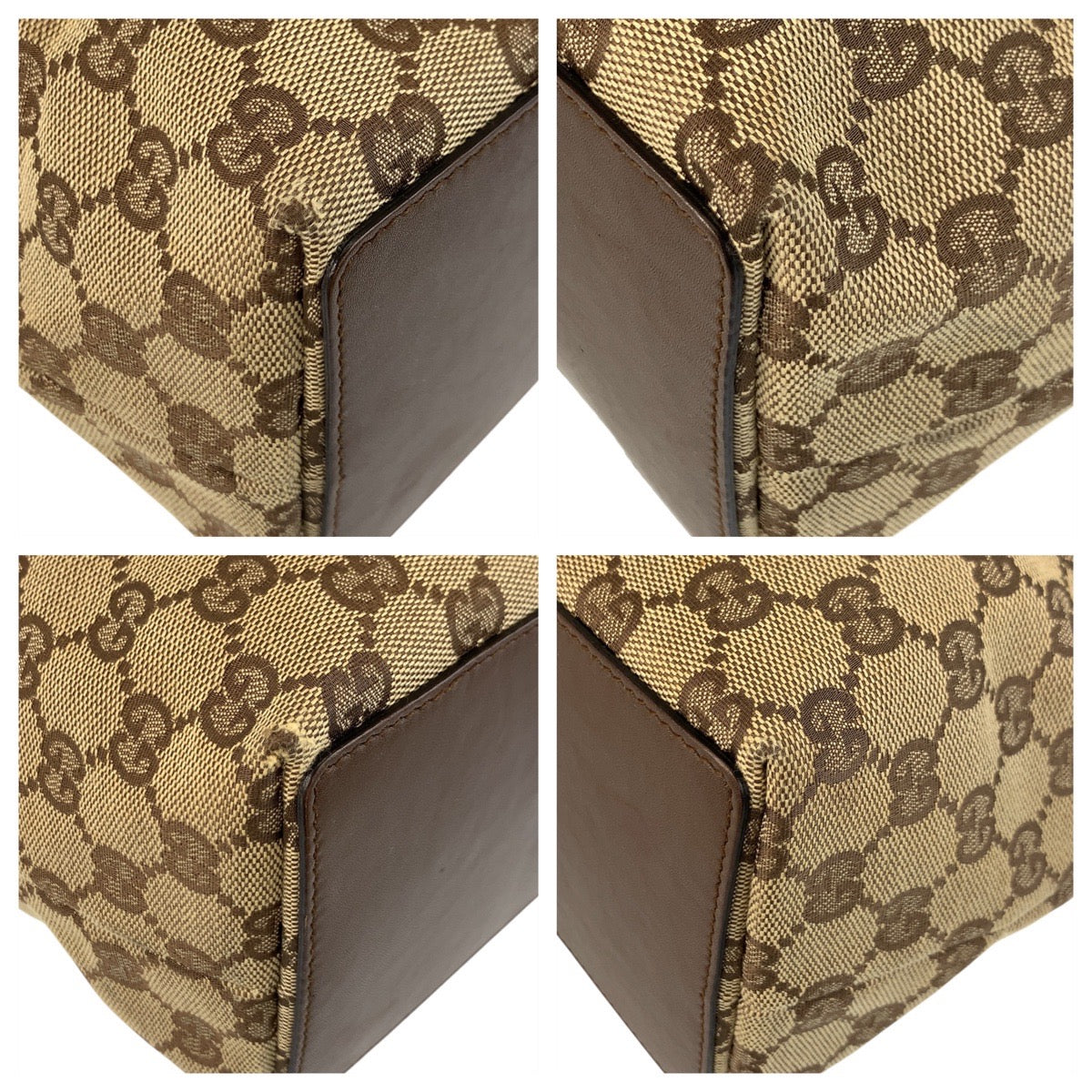 Gucci Tote Bag 31243 Gg Canvas, Leather Beige Brown Tote Bag Shoulder Bag Women