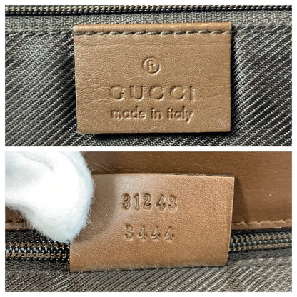 Gucci Tote Bag 31243 Gg Canvas, Leather Beige Brown Tote Bag Shoulder Bag Women