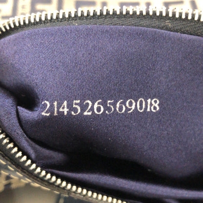 Fendi Shoulder Bag Canvas Navy Silvermetal Zucchino