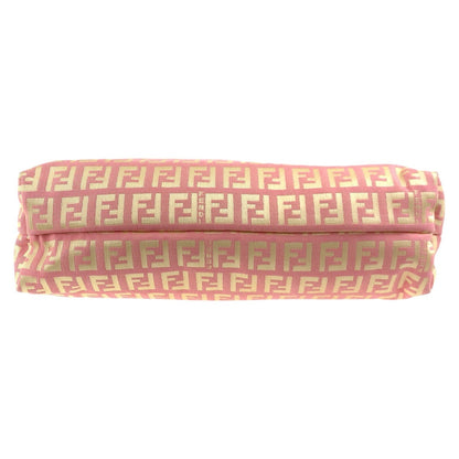 Fendi Tote Bag 2305 8Bh021 028 Canvas, Leather Pink Beige Gold Metal Tote Bag Shoulder Bag Zucchino