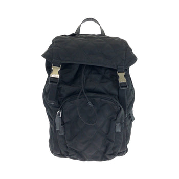Prada Backpack 2Vz135 Nylon Black Silvermetal Backpack Backpack Test Suit Quilting Triangle With