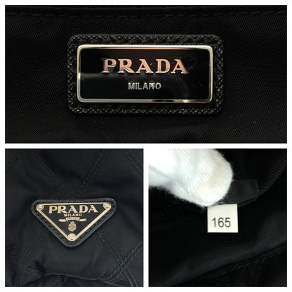 Prada Backpack 2Vz135 Nylon Black Silvermetal Backpack Backpack Test Suit Quilting Triangle With