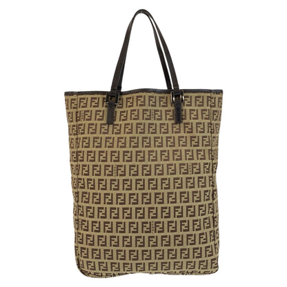 Fendi Tote Bag 8Bh006 Canvas, Leather Beige Brown Tote Bag Handbag Zucchino Women