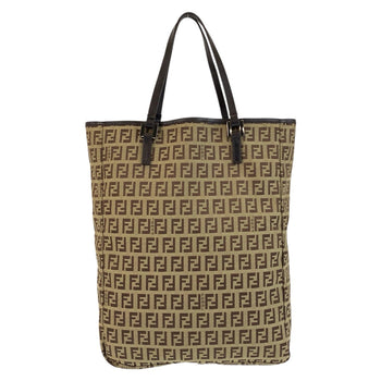 Fendi Tote Bag 8Bh006 Canvas, Leather Beige Brown Tote Bag Handbag Zucchino Women