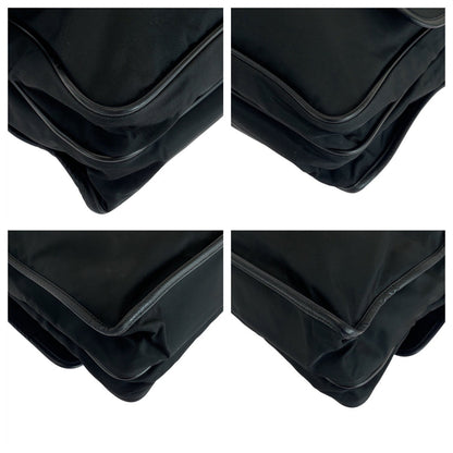 Prada Shoulder Bag Nylon, Leather Black Silvermetal Shoulder Bag Messenger Bag Test Triangle With