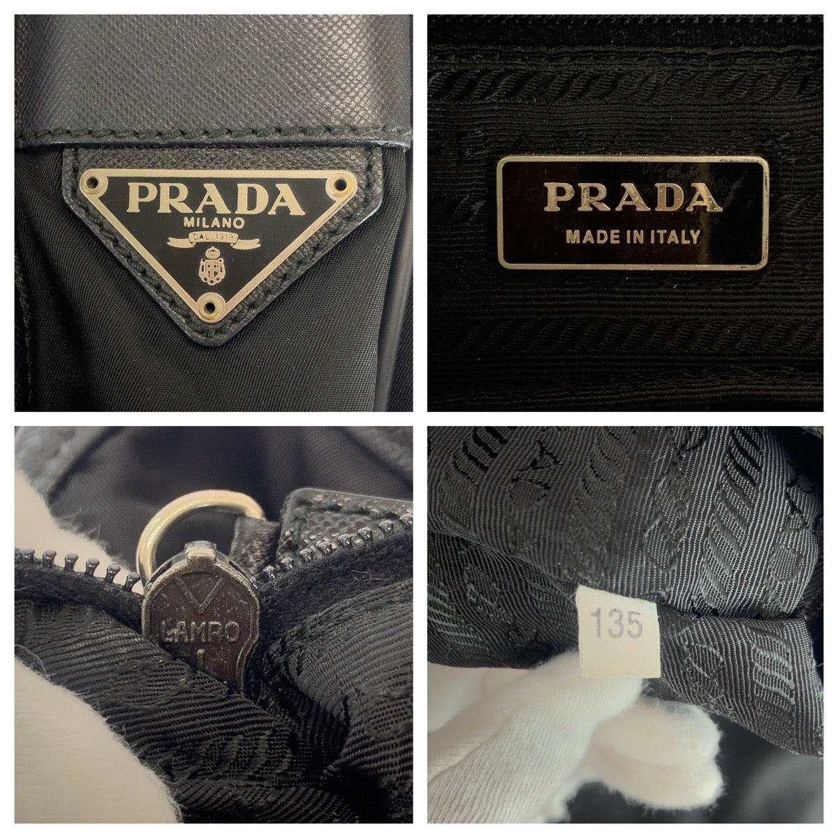 Prada Shoulder Bag Nylon, Leather Black Silvermetal Shoulder Bag Messenger Bag Test Triangle With