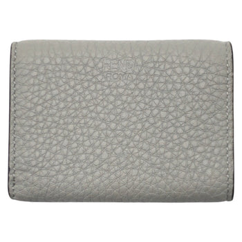 Fendi Tri-Fold Wallet 8M0426 A91B 229 2018 Leather Grey Silvermetal Peekaboo