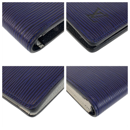 Louis Vuitton Long Wallet Purse M81371 Leather Navy White Long Wallet Purse Epi Monogram Eclipse