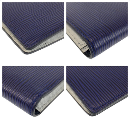 Louis Vuitton Long Wallet Purse M81371 Leather Navy White Long Wallet Purse Epi Monogram Eclipse