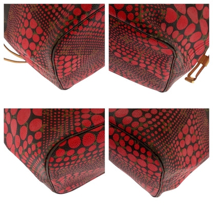 Louis Vuitton Tote Bag M40686 Pvc Red Brown Gold Metal Tote Bag Shoulder Bag Monogram Wave Yayoi